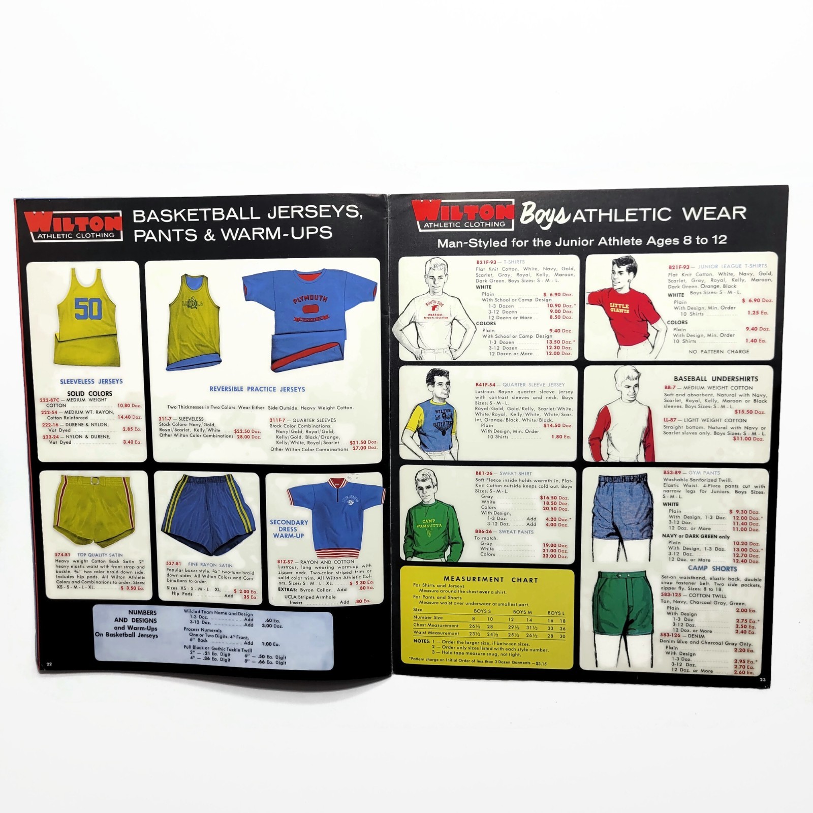 Vintage 1960s Wilton Athletic Clothing WHOLESALE Catalog Campus Wear Football