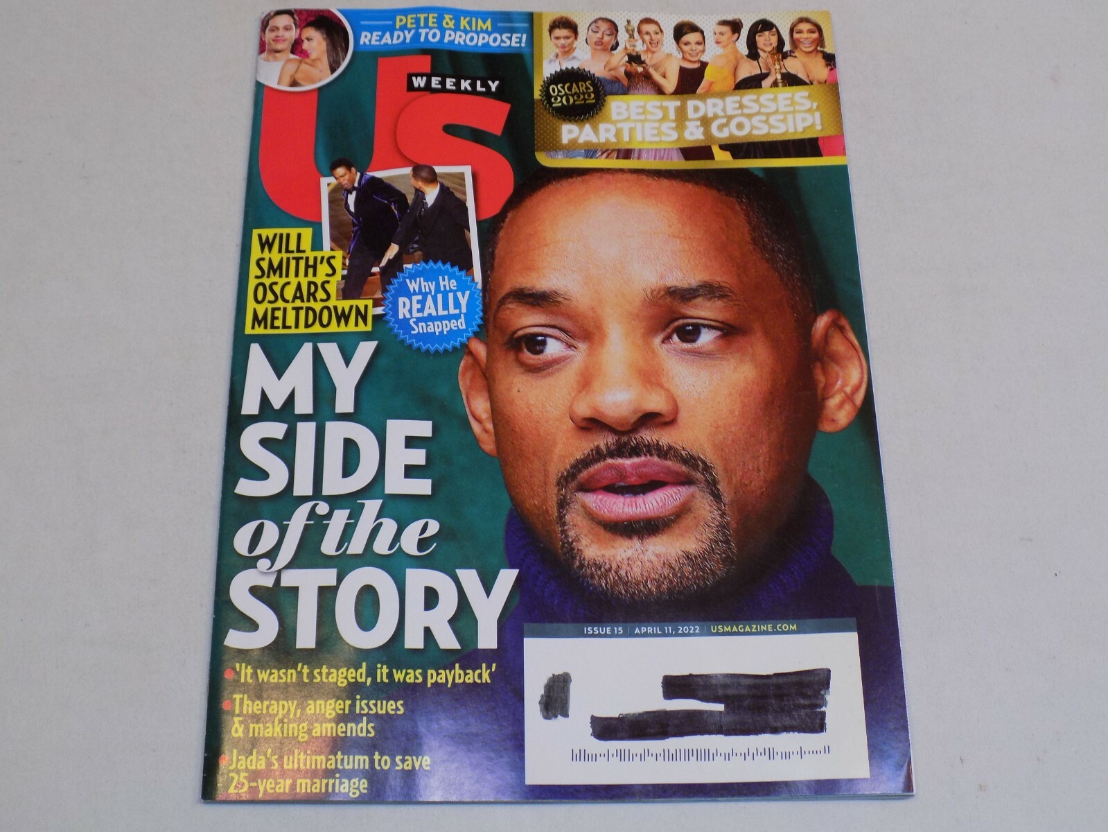 US Weekly Magazine April 11 2022 Will Smith Jared Leto Jesse McCartney Pete Kim
