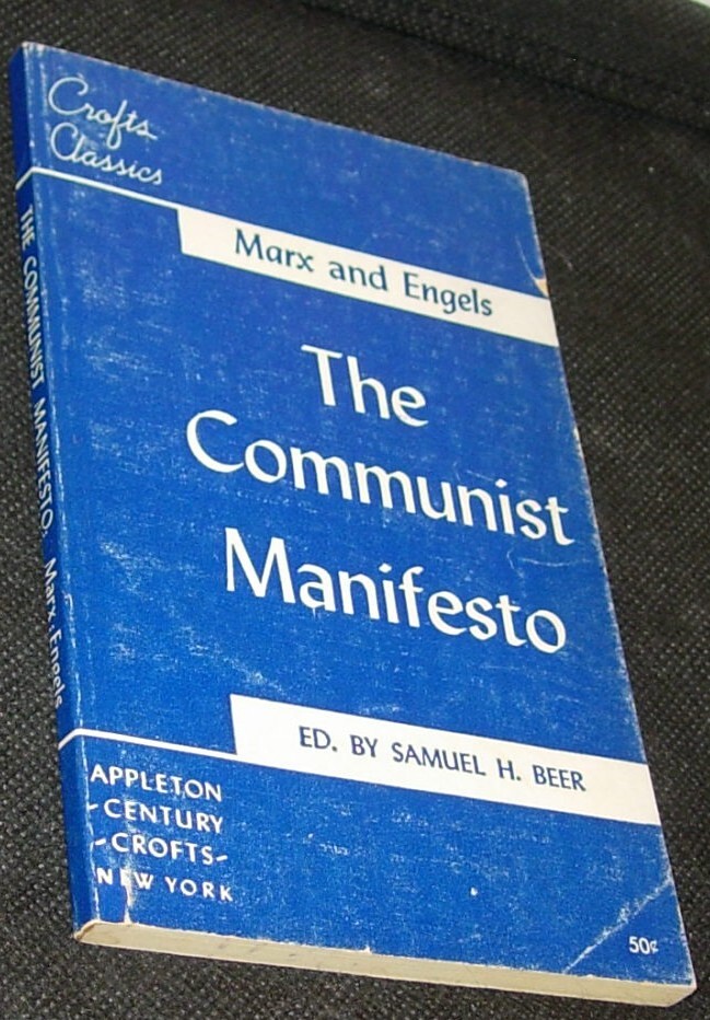 The Communist Manifesto,Marx and Engles,Crofts Classics,paperback,1955,Beer