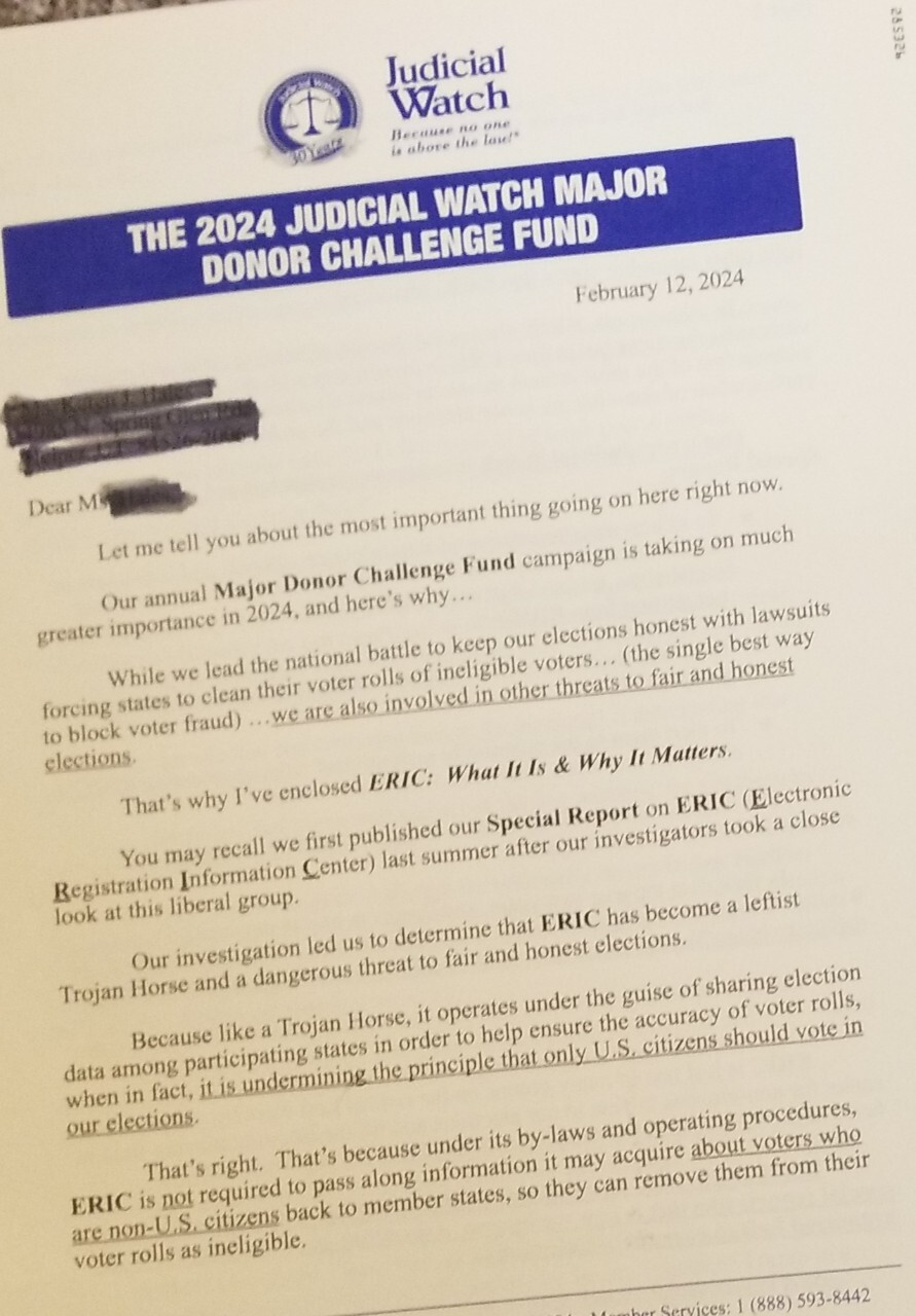 Judicial Watch Verdict February 2024, Issue 2 and Special Report ERIC-Jan. 2024