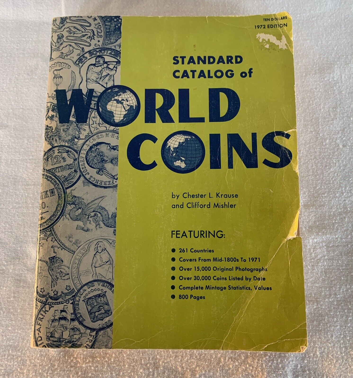 Vtg Standard Catalog World Coins Chester Krause 1972 Edition 800 pages Softcover