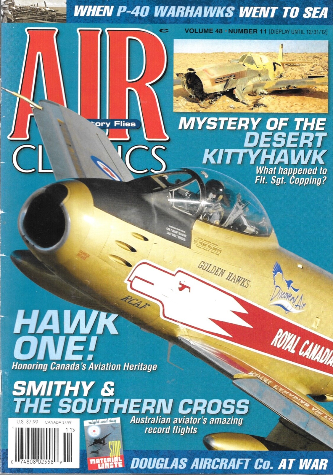 Air Classics V48 n11 Desert Kittyhawk Canada Australian Aviator Fokker Tri Motor