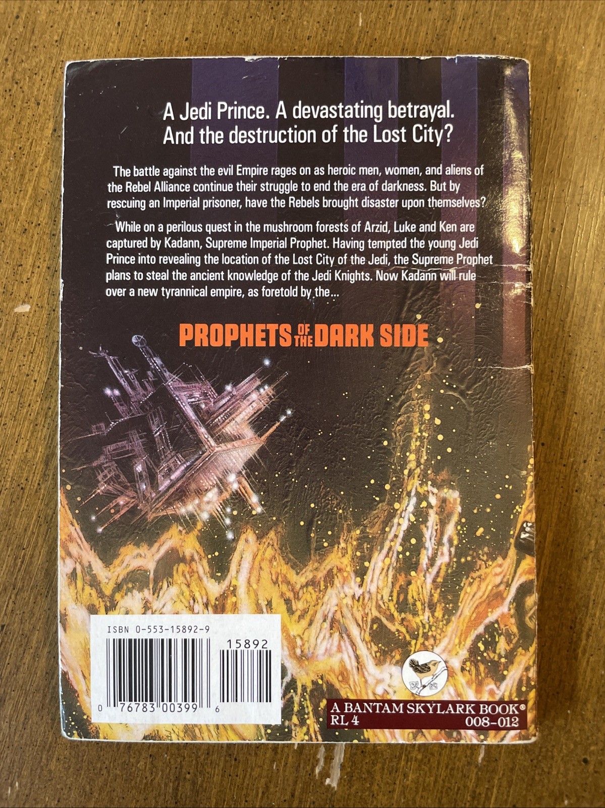 Star Wars Prophets of the Dark Side Book by Hollace and Paul Davids VINTAGE !!!