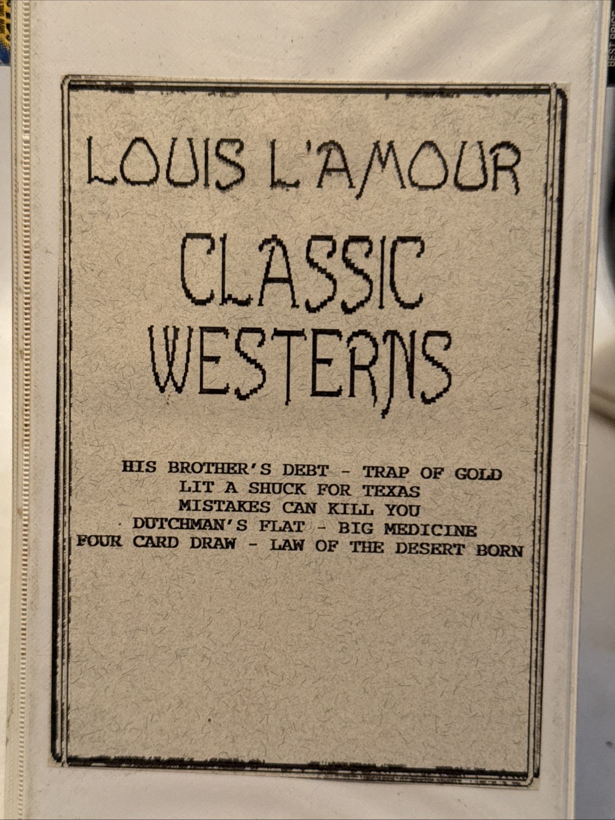 Lot of 4 IN BOX Assorted LOUIS L’AMOUR Audio Book Cassette’s. Classic Westerns