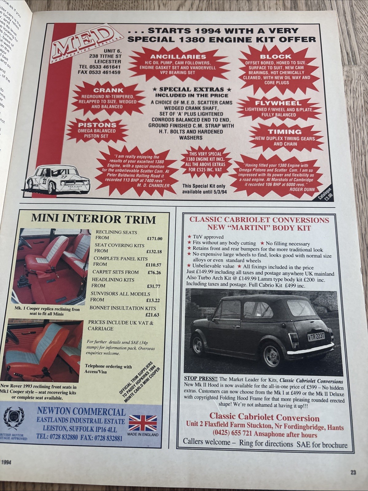 Mini World Magazine March 1994 – Step by Step Deseaming, Super Scamp