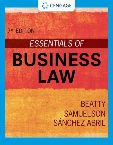 Essentials of Business Law (MindTap Course List) by Beatty, Jeffrey F., Samuels