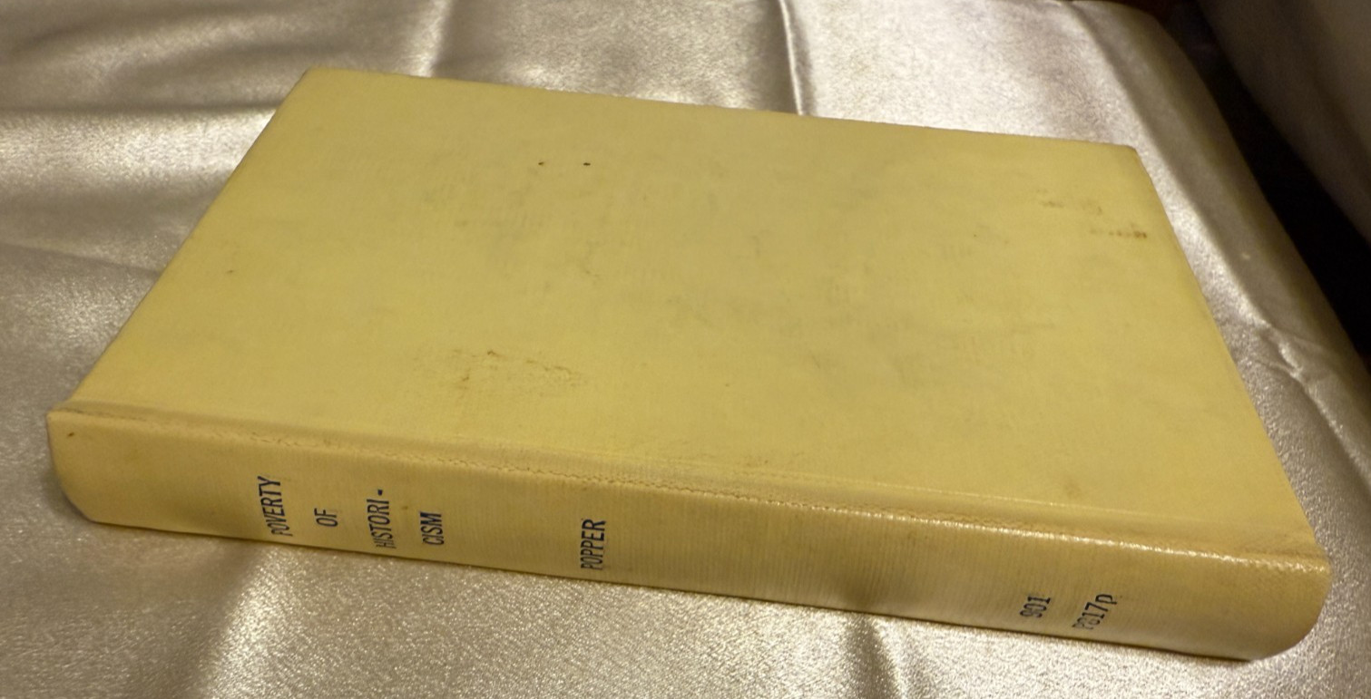 THE POVERTY OF HISTORICISM Karl R. Popper HC exlib 1957 Routledge & Kegan Paul P