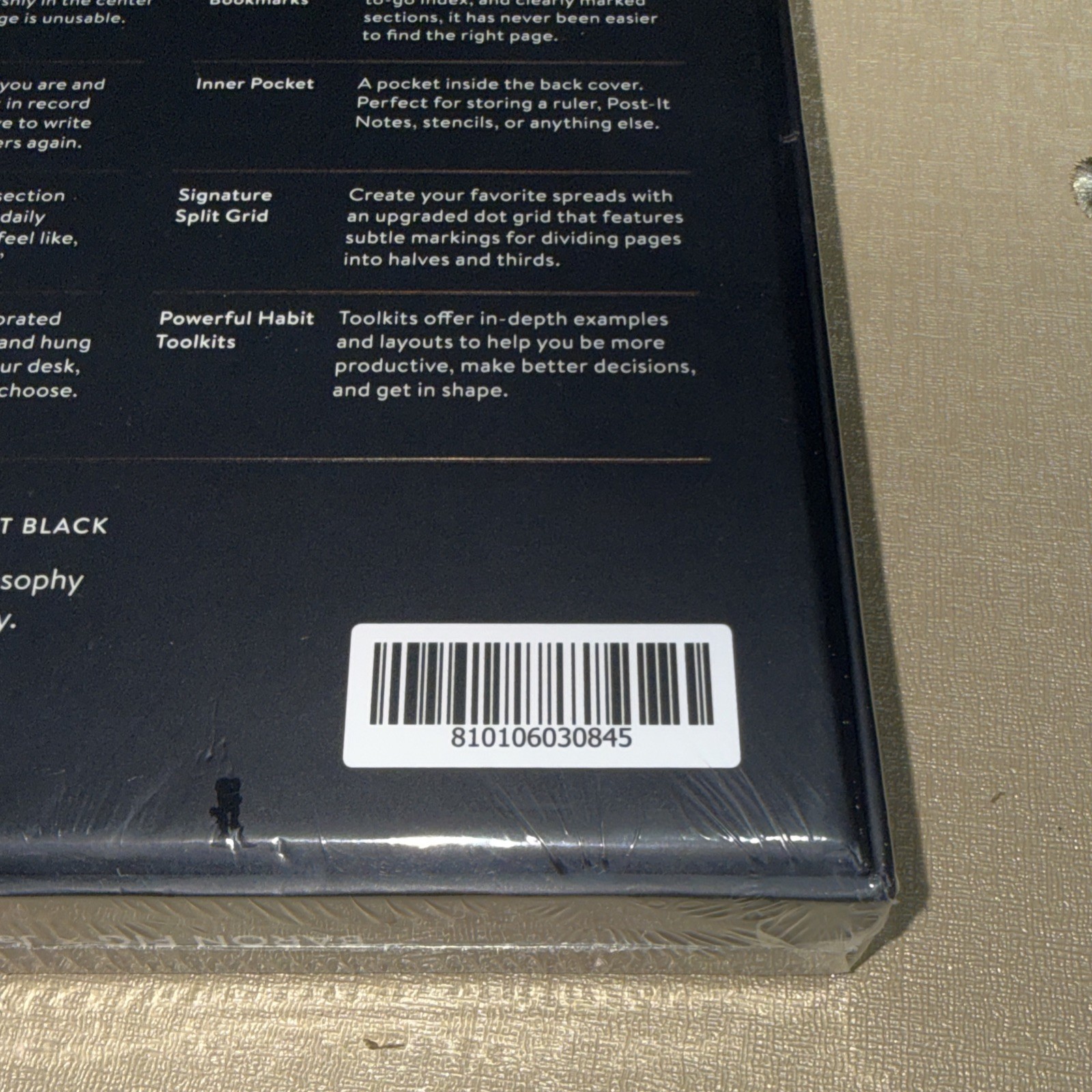 New Baronfig Clear Habit Journal Book DAMAGEOpen Box Jet Black by James Clear