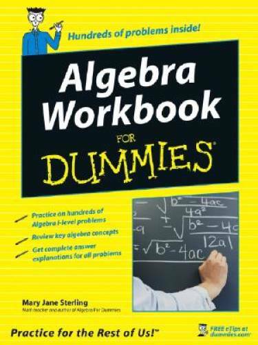 Algebra Workbook For Dummies – Paperback By Sterling, Mary Jane – GOOD