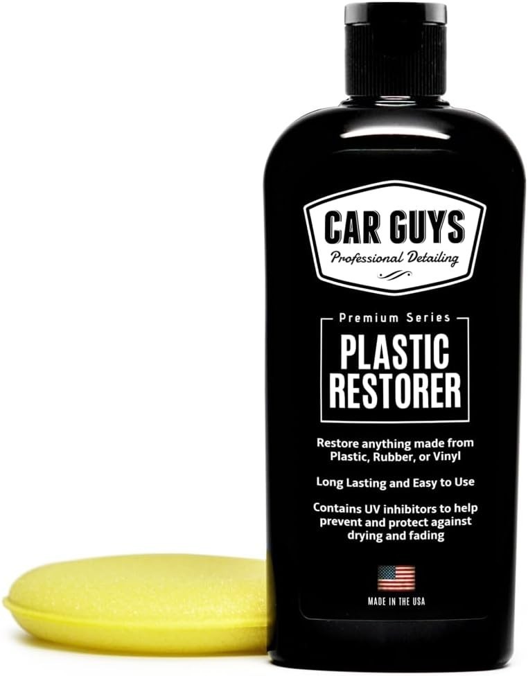 Plastic Restorer Kit 8 Oz with Foam Applicator for Vinyl Rubber and Interior