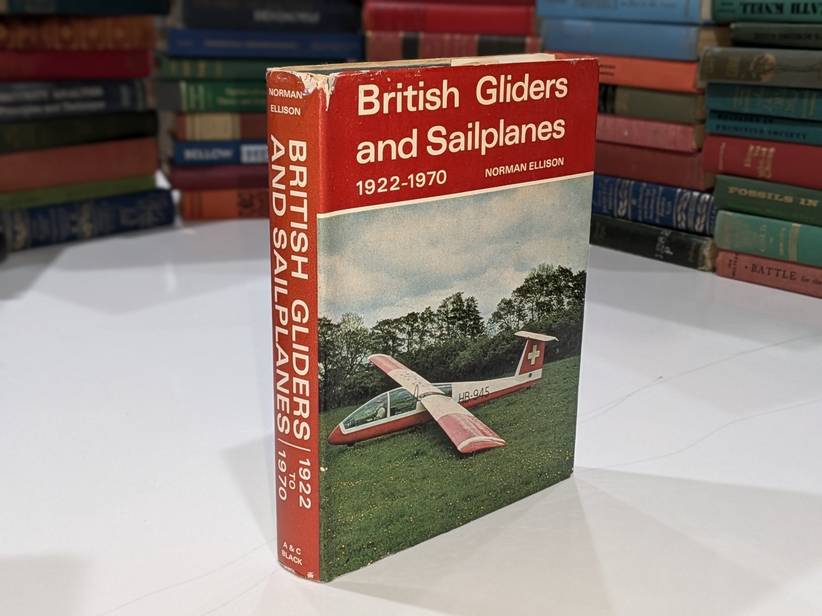 British Gliders and Sailplanes 1922-1970 – Norman Ellison | 1971 1st Ed | DJ