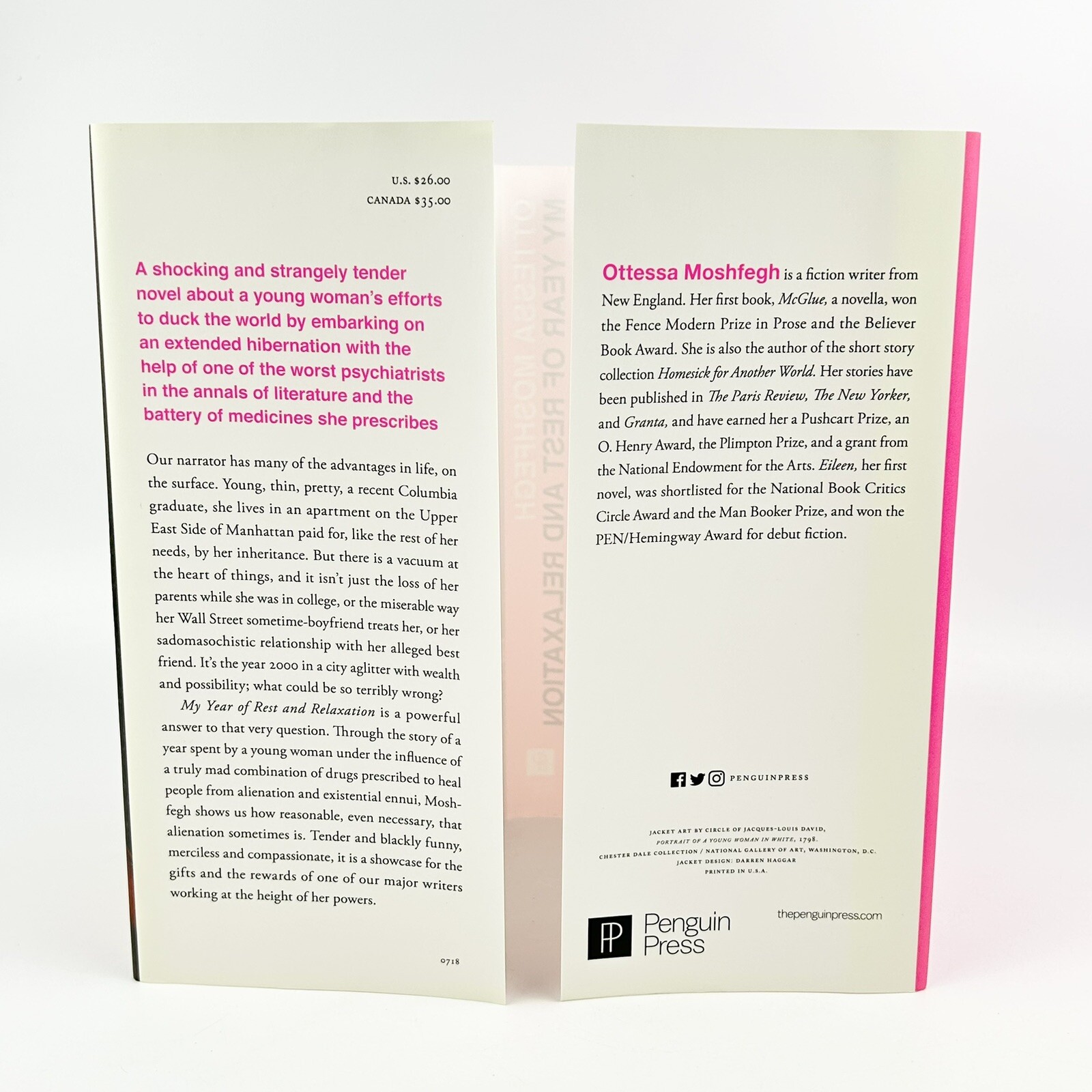 My Year of Rest and Relaxation Ottessa Moshfegh First Edition Printing HC Good