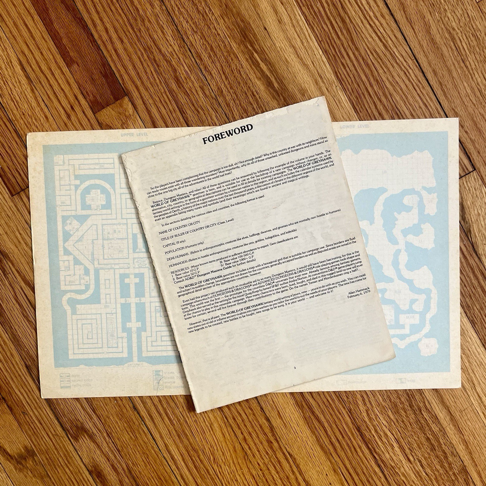 Dungeons and Dragons – Module B1 : In Search of the Unknown Adventure 1979 Carr