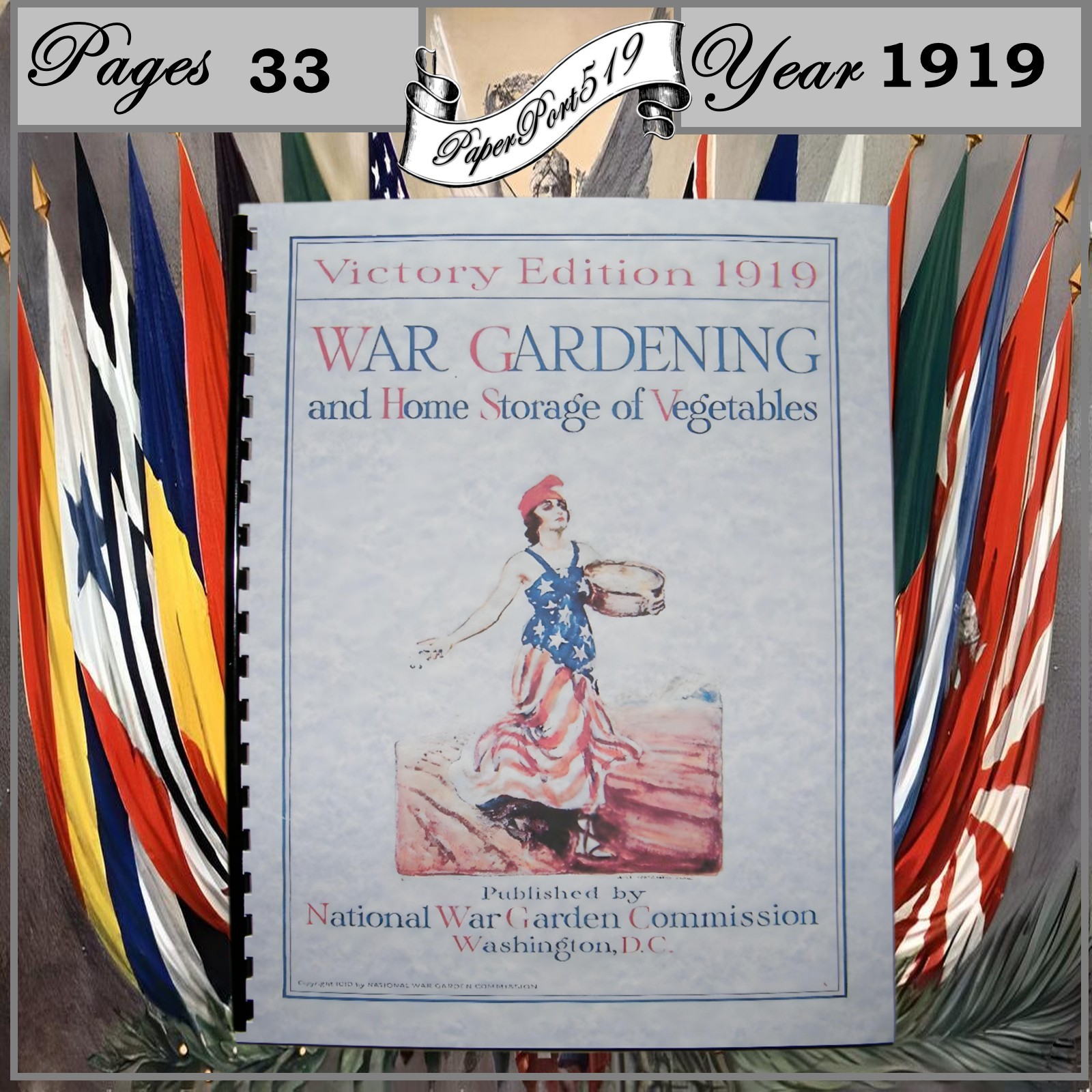 1919 Victory Edition War Gardening & Home Canning & Drying Lot of 2 Manuals