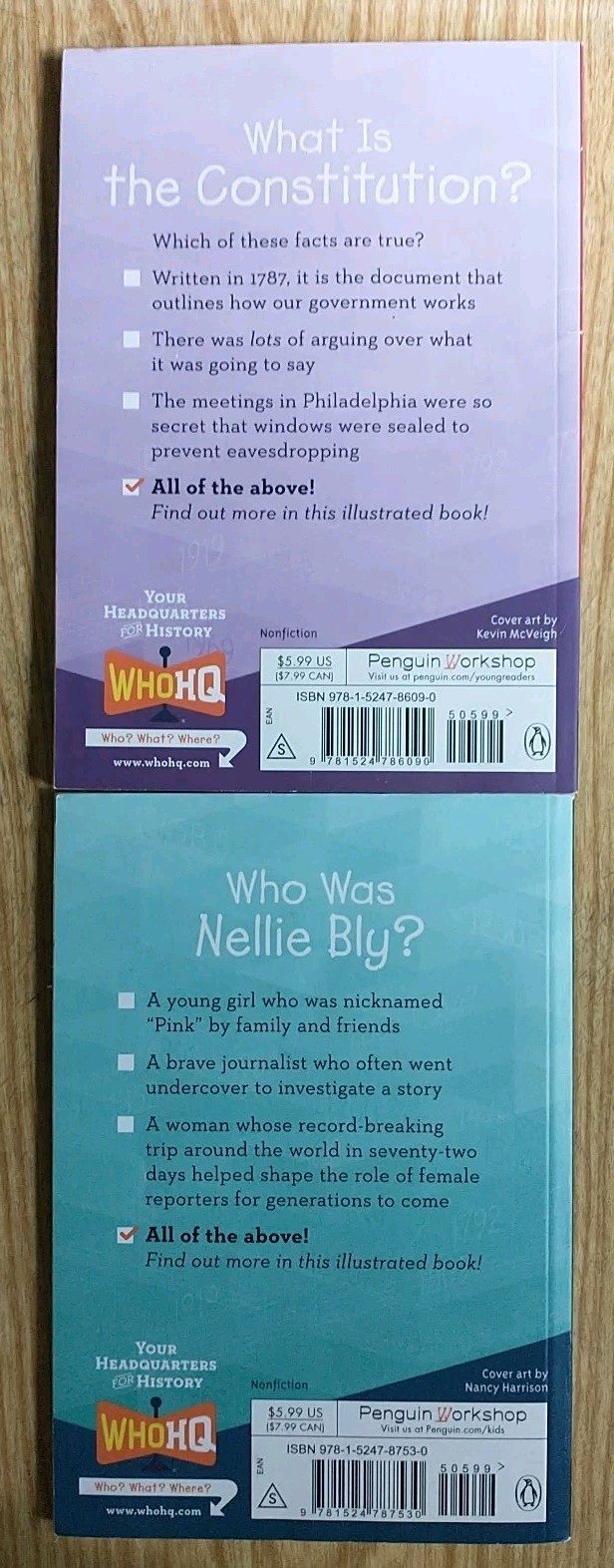 Lot of 7 WHOHQ Who What Where Books RL 2.8-3.3