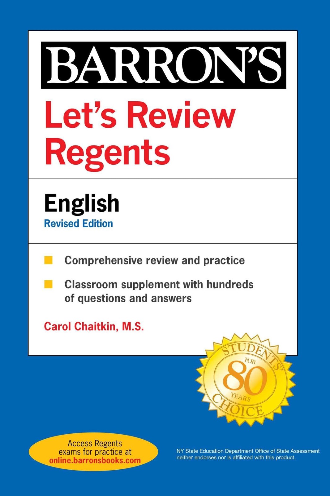 Let’s Review Regents: English Revised Edition (Barron’s New York Regents)
