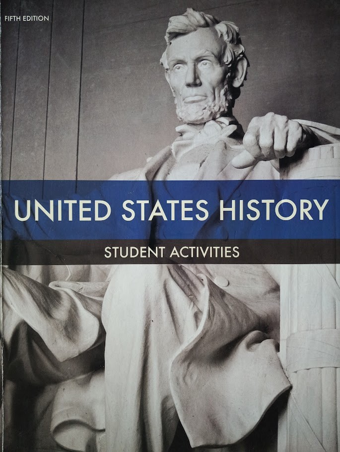 BJU Bob Jones United States History Student Activities manual 5th edition