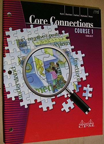 Core Connections Course 1 Toolkit – Paperback By Leslie Dieker – GOOD