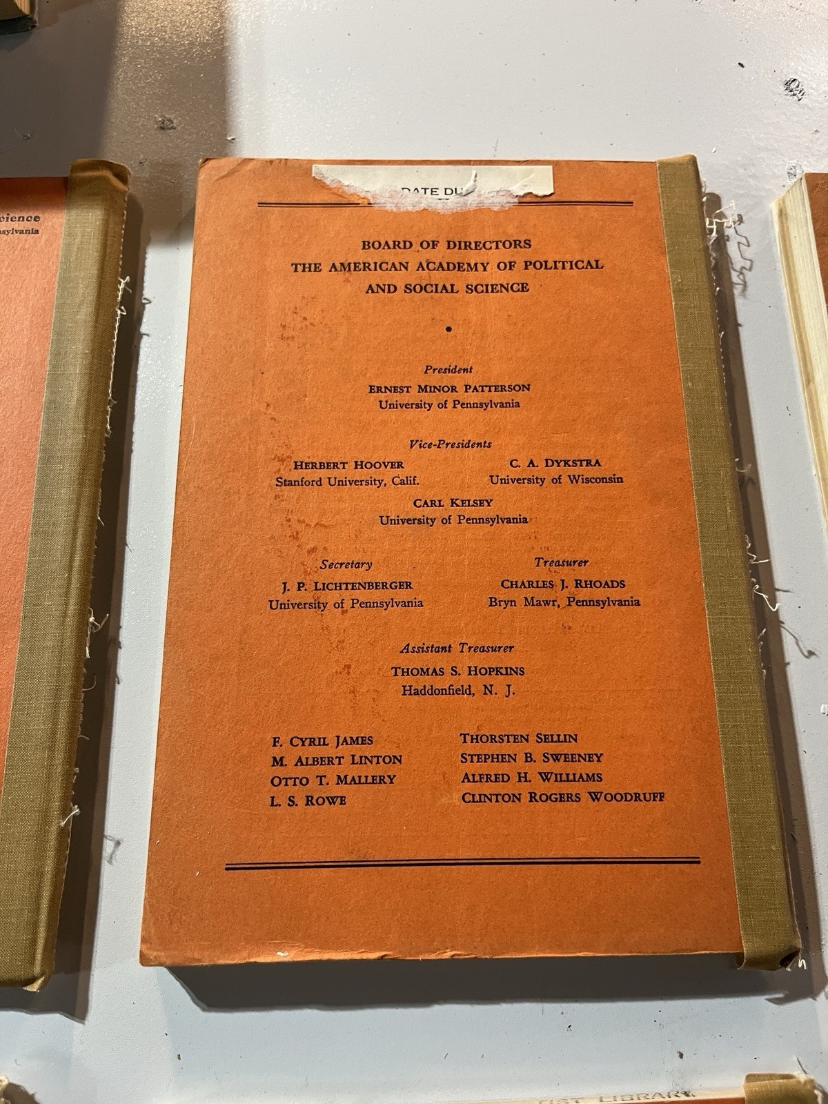 The Annals of the American Academy of Political and Social Science Lot 8 Books