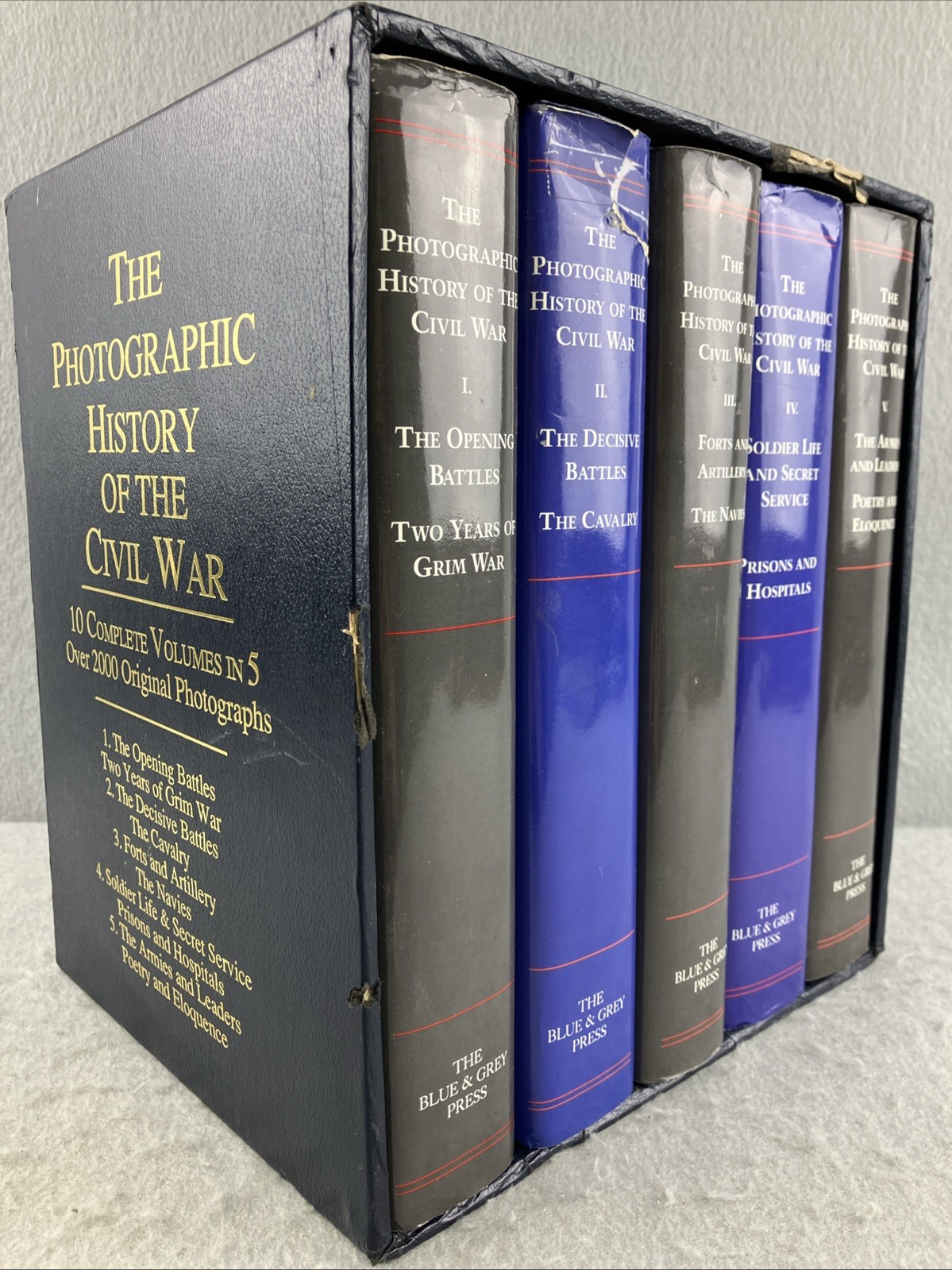 THE PHOTOGRAPHIC HISTORY OF THE CIVIL WAR 10 Vols in 5 Set Blue & Grey Press