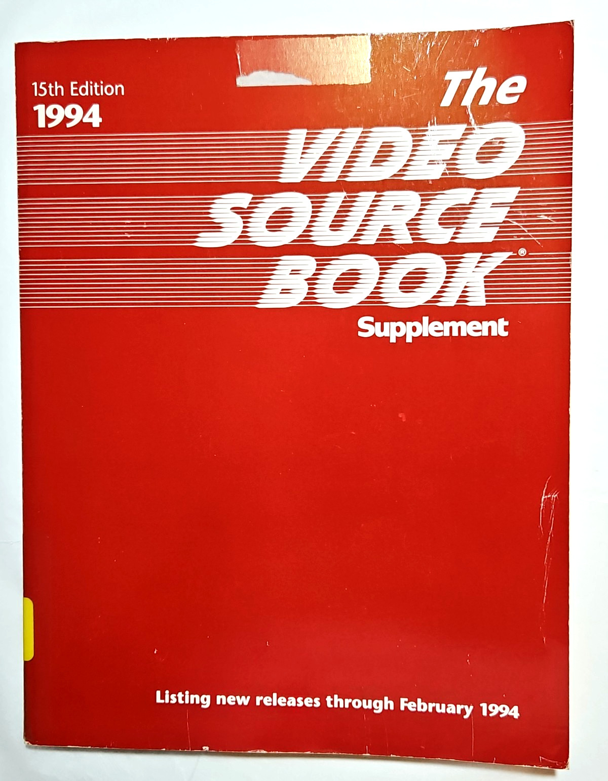 The Video Source Book Supplement 15th Edition Thru 2/1994 Reference Guide Ppd2U!