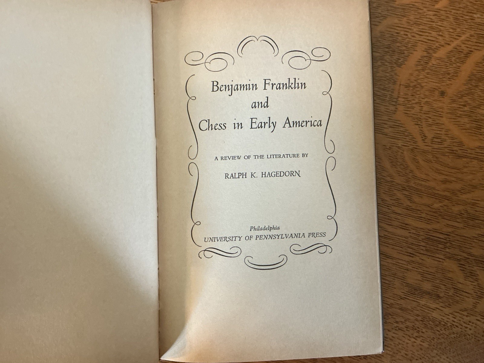 Benjamin Franklin And Chess In Early America 1958