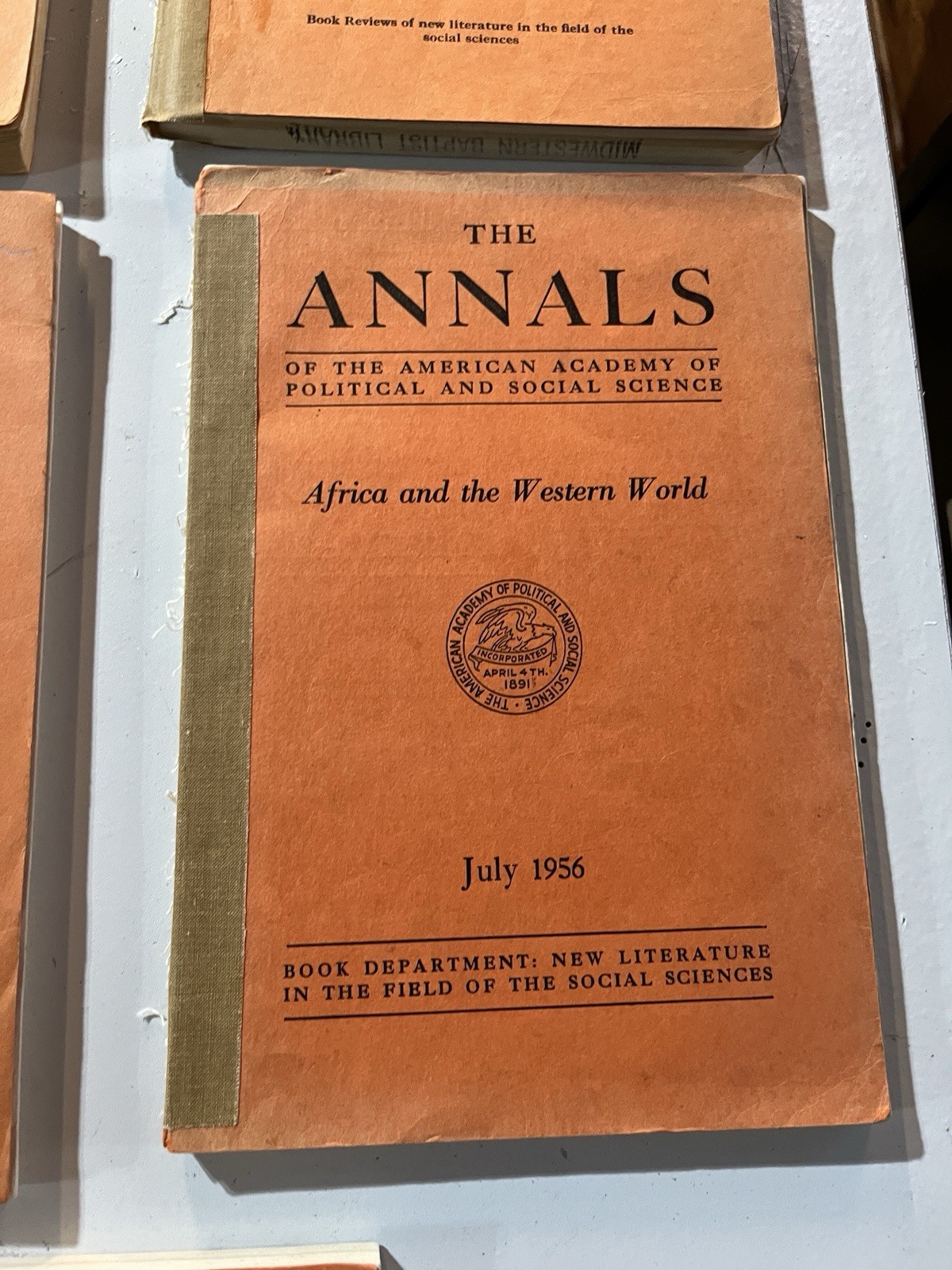 The Annals of the American Academy of Political and Social Science Lot 8 Books