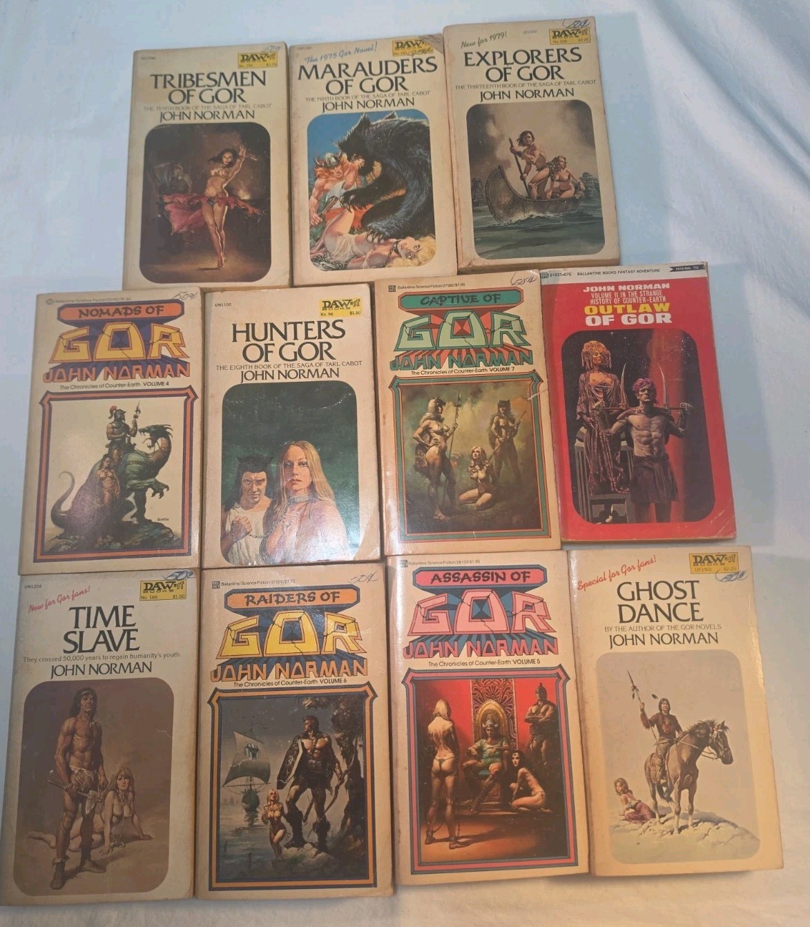 GOR Book Bundle~John Norman Vintage 70’s Fantasy Paperback Novels/ Lot of 10 + 1