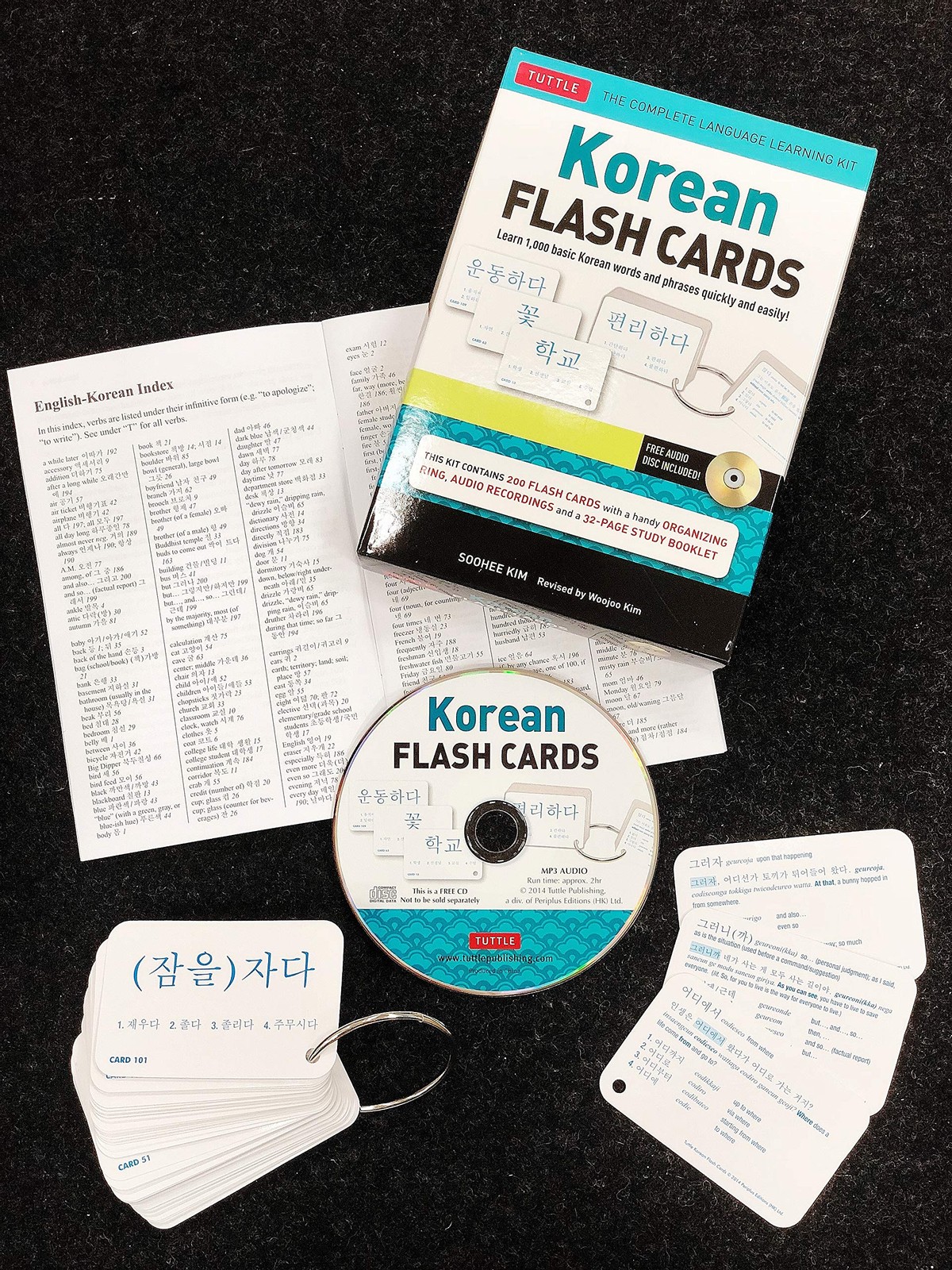 Korean Flash Cards Kit: Learn 1,000 Basic Korean Words and Phrases Quickly and E