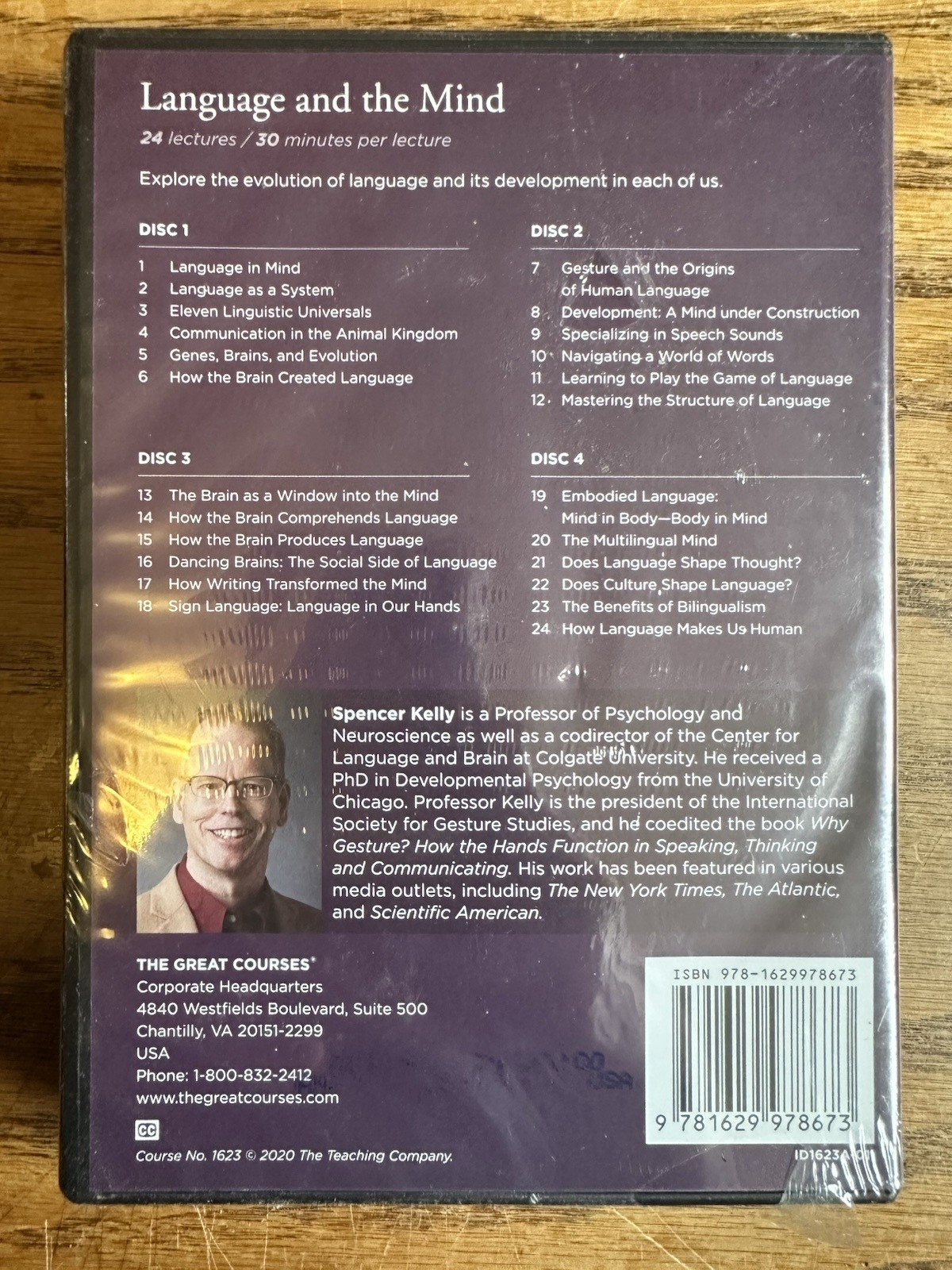 The Great Courses Language and the Mind DVD & GuideBook Spencer Kelly New Sealed