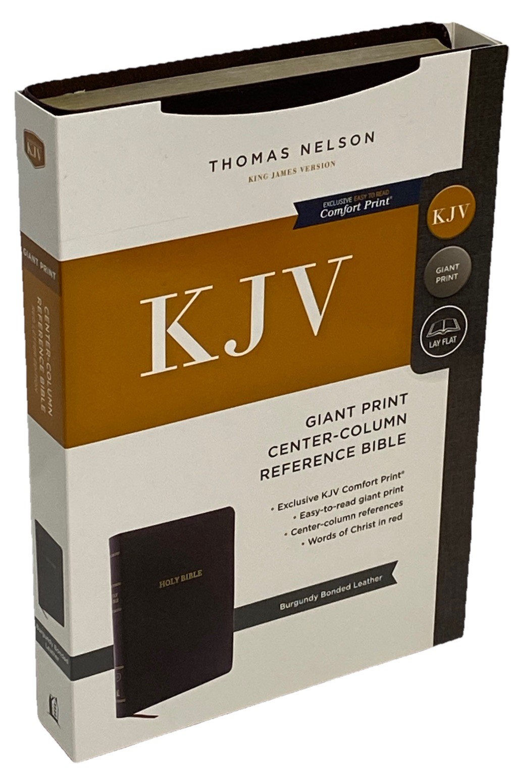 KJV Bible, Large Giant Print 12-Pt, Burgundy Bonded Leather, King James Version