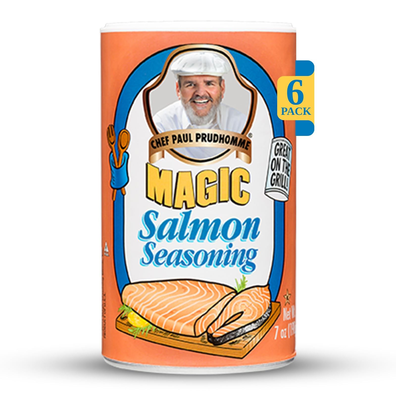 Chef Paul Salmon Magic Seasoning, 7 oz, Pack of 6