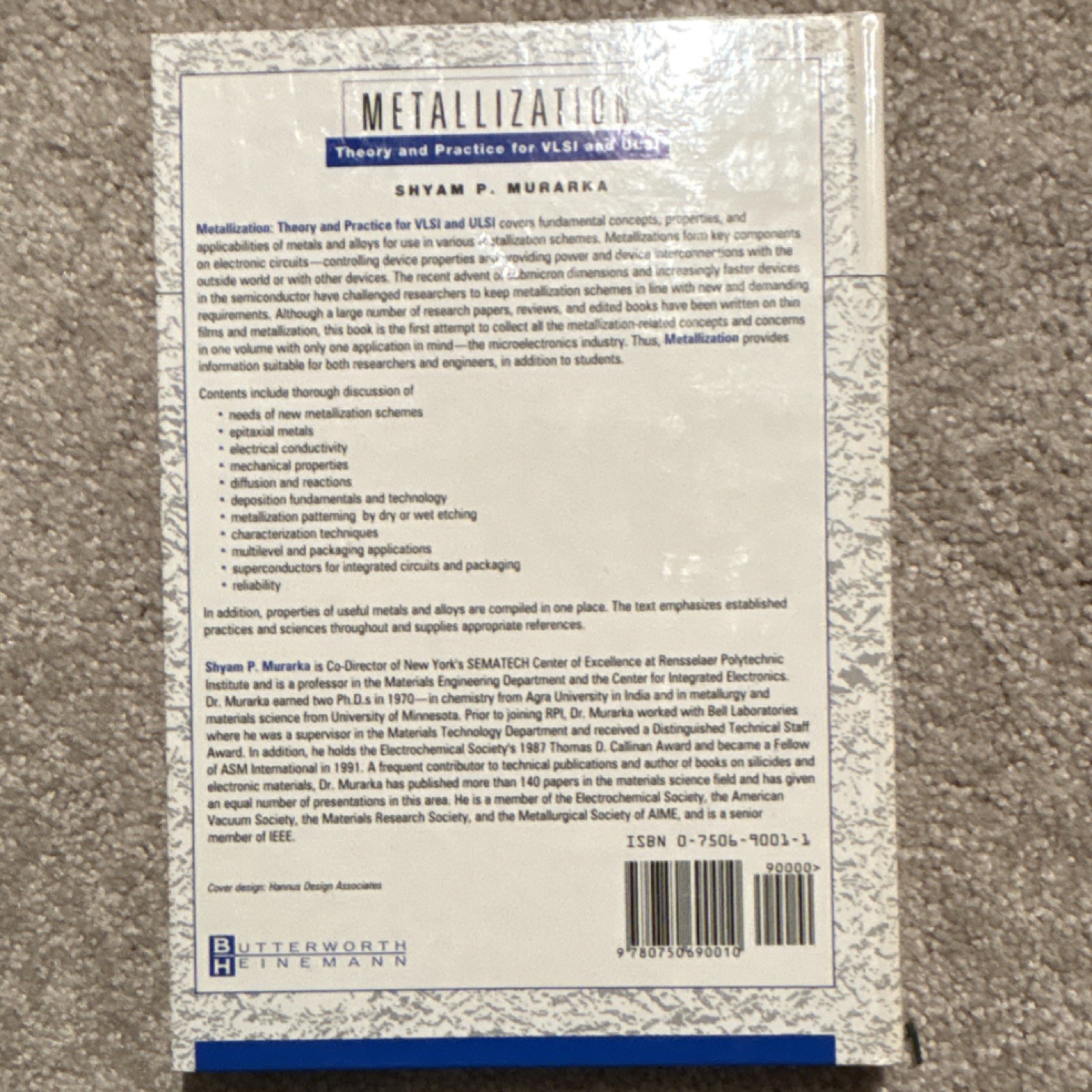Metallization Theory and Practice for VLSI and ULSI by Shyam Murarka Hardcover