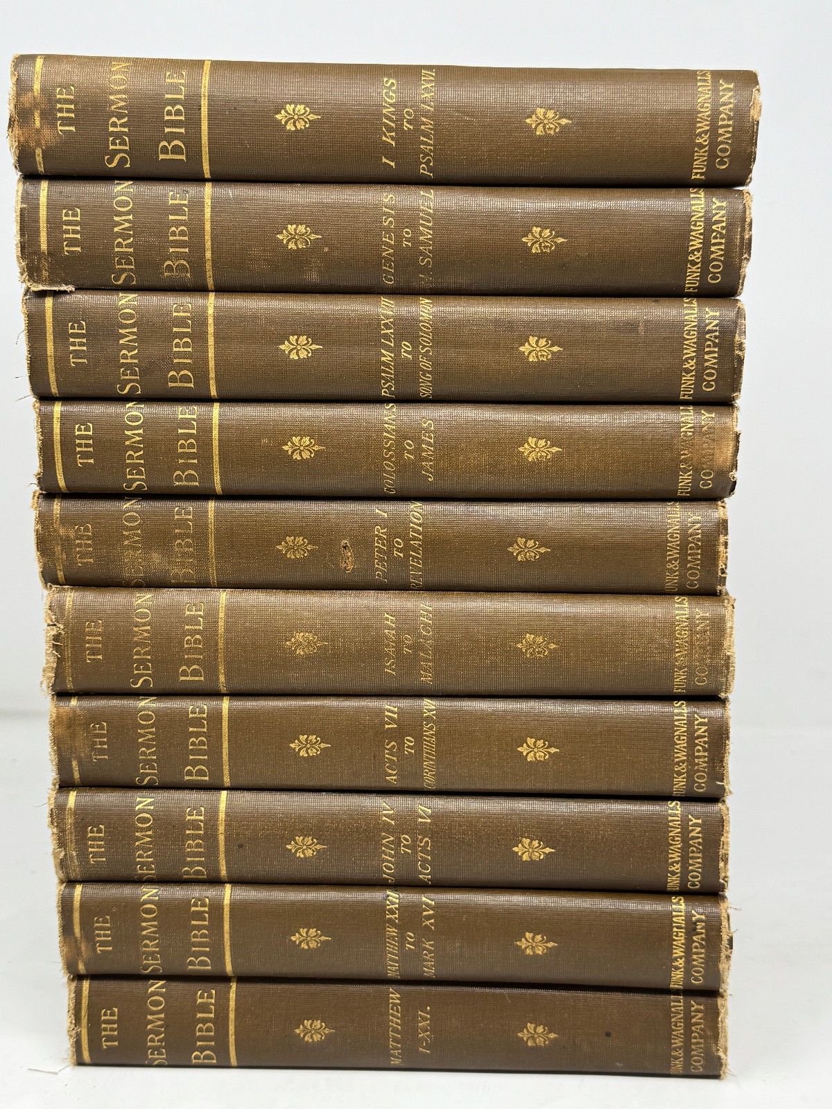 1909 The Sermon Bible Commentary Set Incomplete Funk & Wagnalls