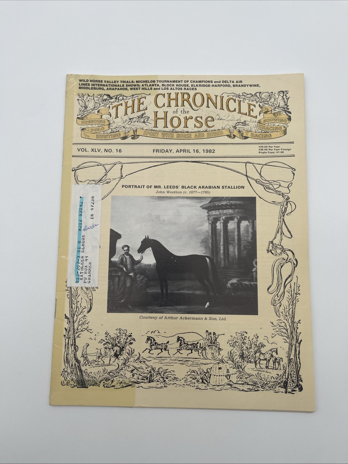 The Chronicle Of The Horse April 16, 1982 – Mr. Leed’s Black Arabian Stallion