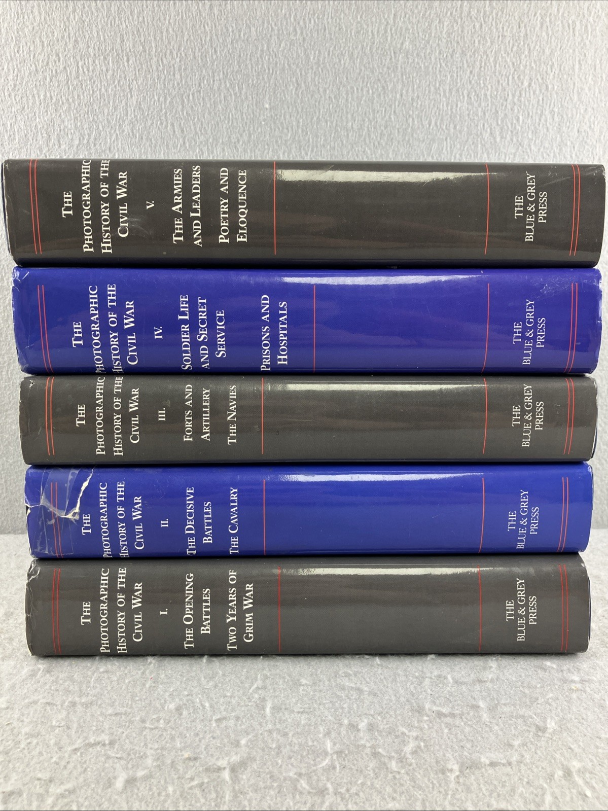 THE PHOTOGRAPHIC HISTORY OF THE CIVIL WAR 10 Vols in 5 Set Blue & Grey Press