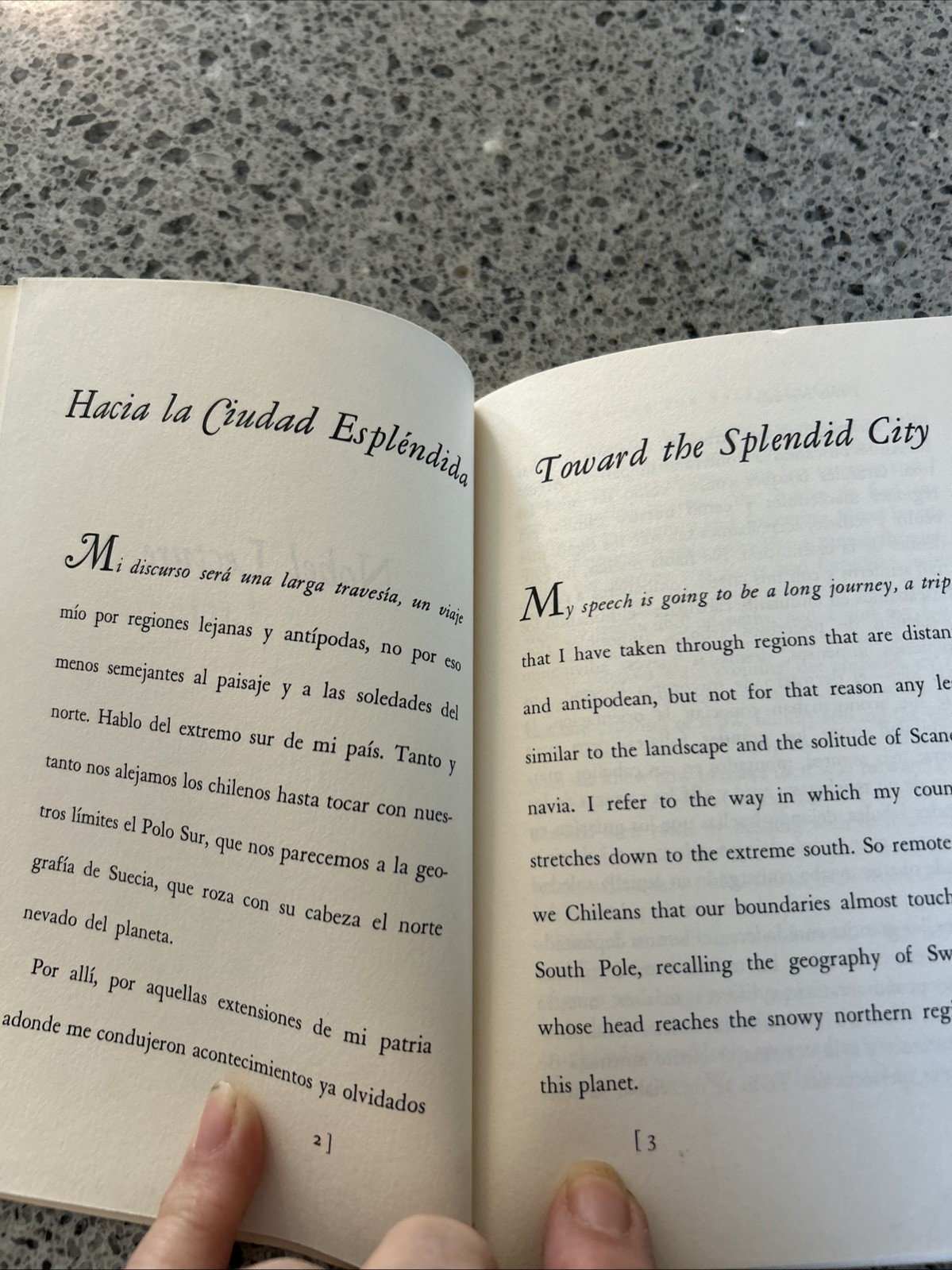 TOWARD THE SPLENDID CITY: NOBEL LECTURE Pablo Neruda PB 1st VG Bilingual