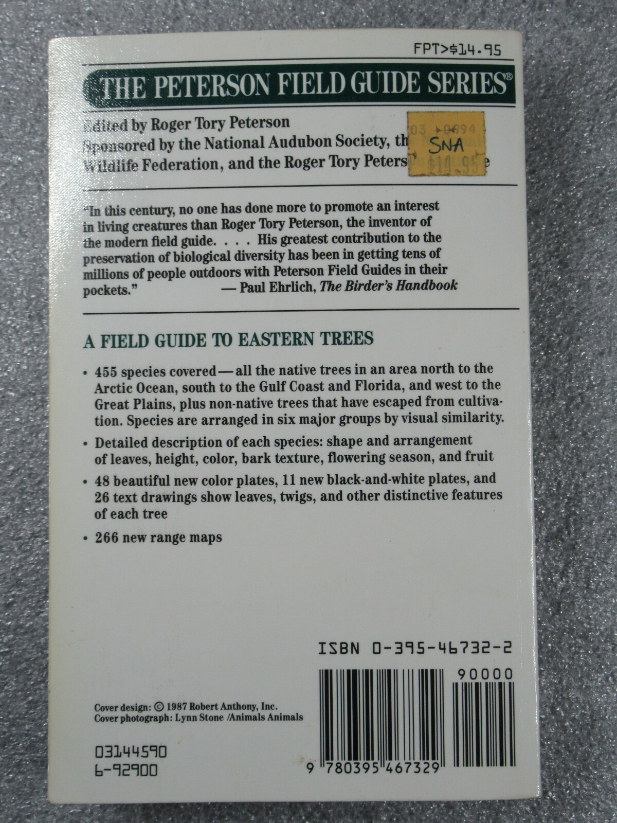 Peterson Field Guide EASTERN TREES – George A Petrides 1988 PB – VG Cond