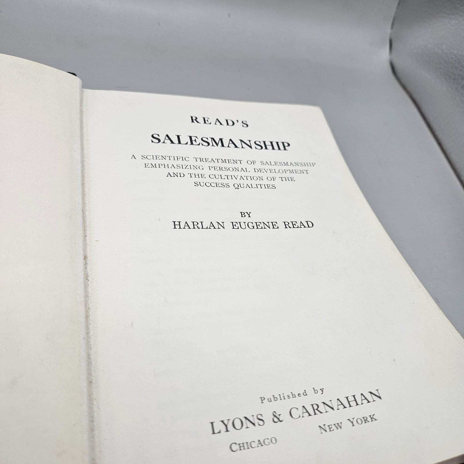 Read’s Salesmanship By Harlan Read 1920s HC Book