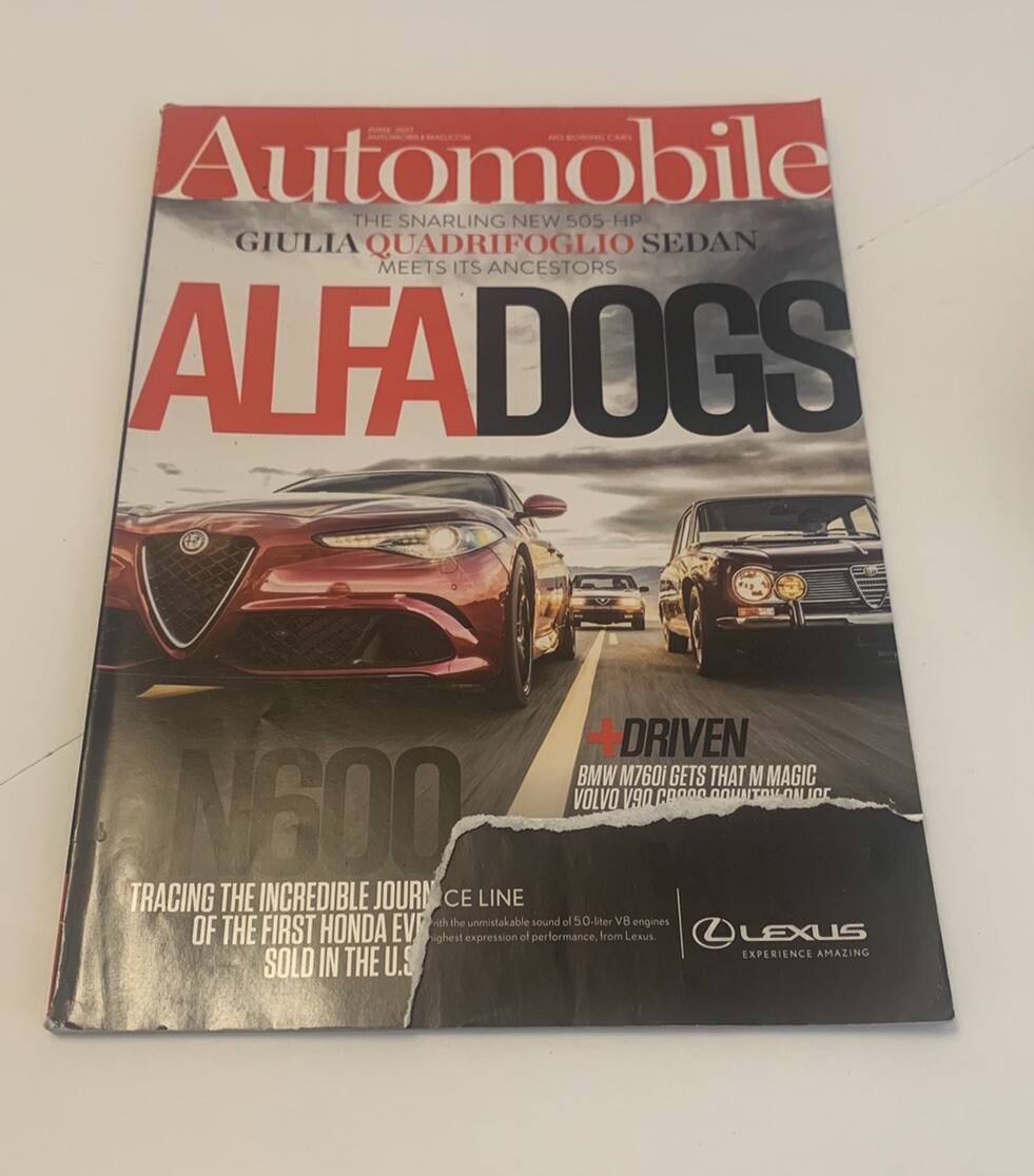 Automobile Magazine June 2017 Ripped Cover 102 Pages BMW Vision Board Scrapbook
