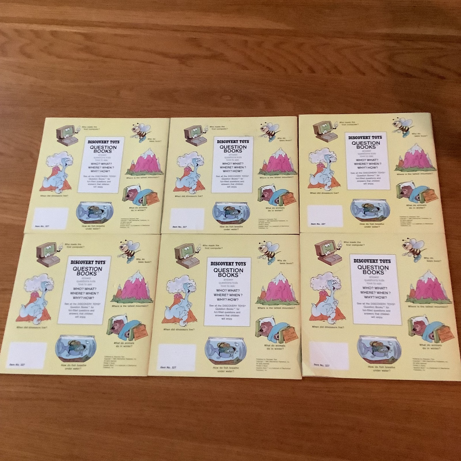 Discovery Toy Complete set 6 Question books Who? What? Where? When? Why? How?