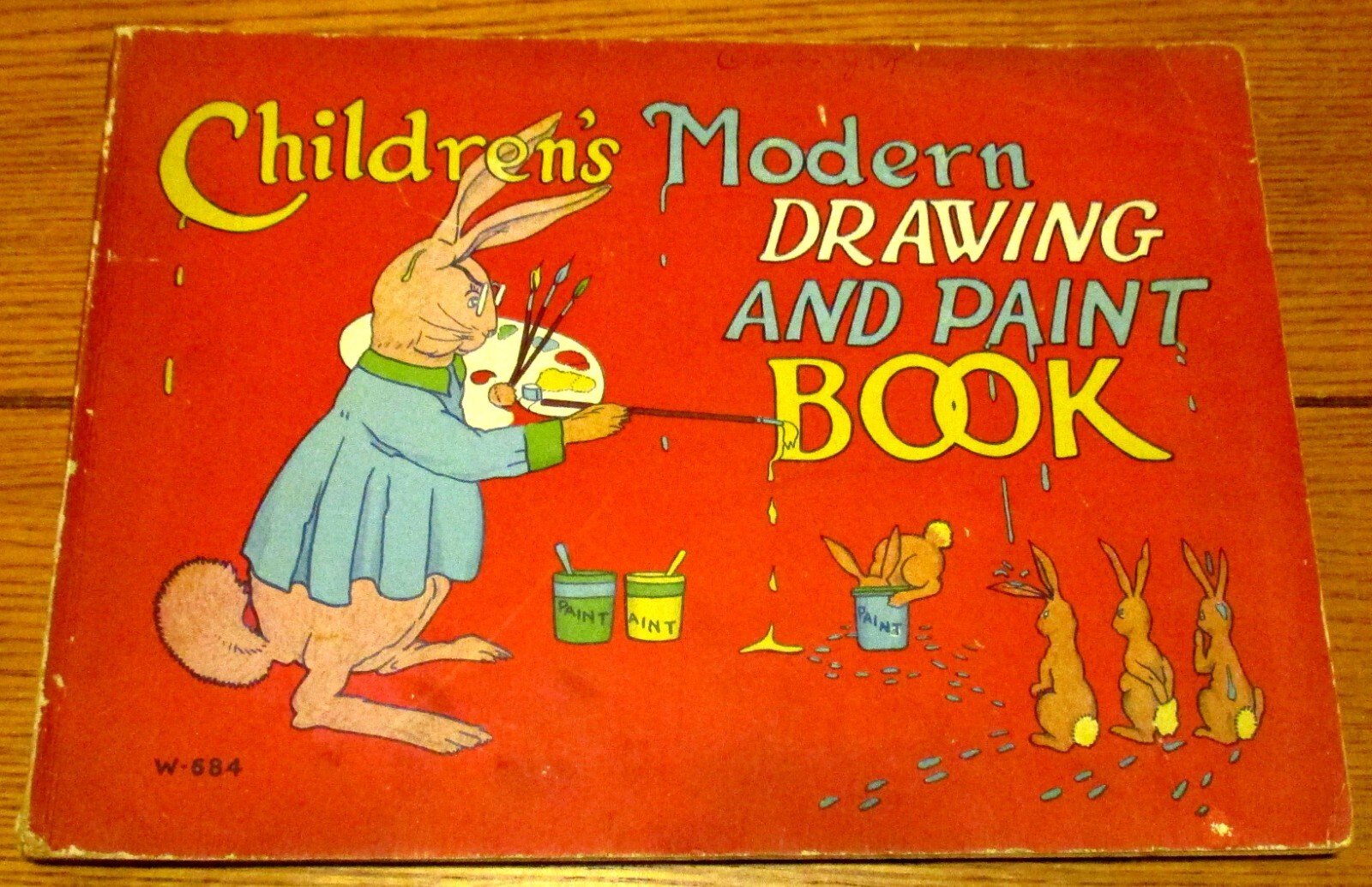 1928 Children’s Modern Drawing and Paint Book 48 Pages Whitman Publishing