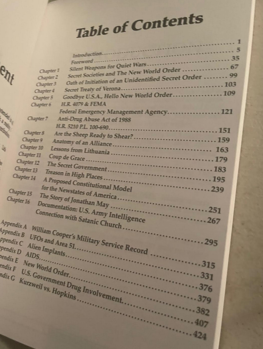 Behold a Pale Horse William Cooper Revised CFR NWO CIA UFO Satanic Conspiracy PB