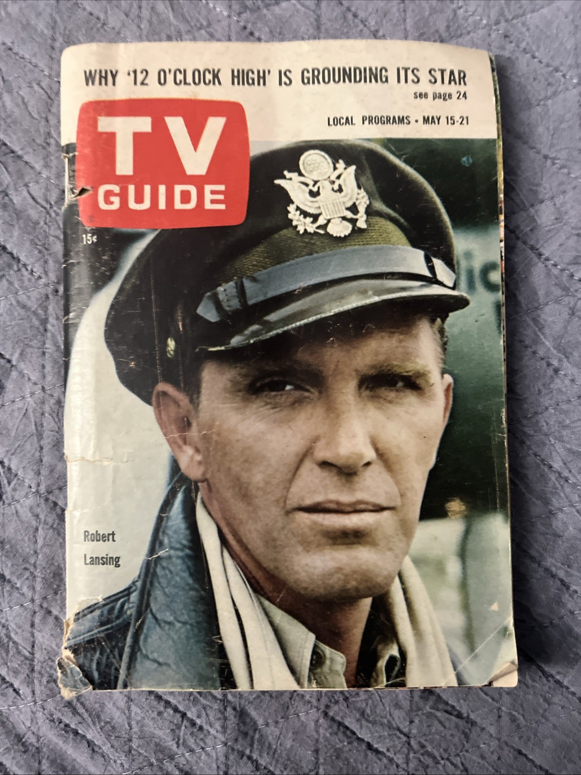 TV GUIDE MAGAZINE PUBLICATION 15-21 MAY 1965 ROBERT LANSING – VINTAGE