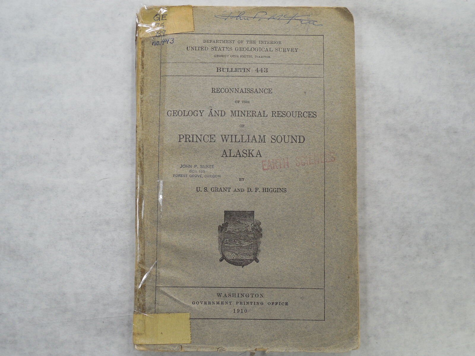 USGS Bulletin 443, Geology & Minerals Prince William Sound Alaska, 1910, 2 Maps