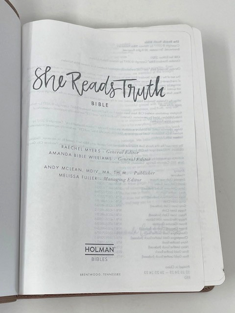 She Reads Truth Bible CSB Christian Standard Rose Gold LeatherTouch Holman