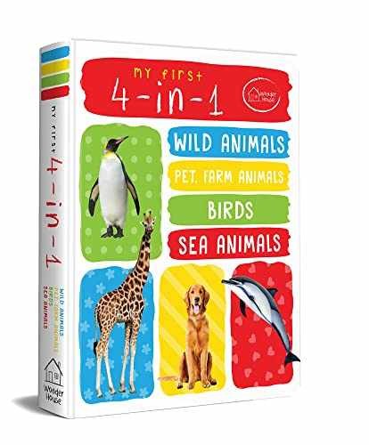 My First 4 In 1: Wild Animals, – Board book, by Wonder House Books – Very Good