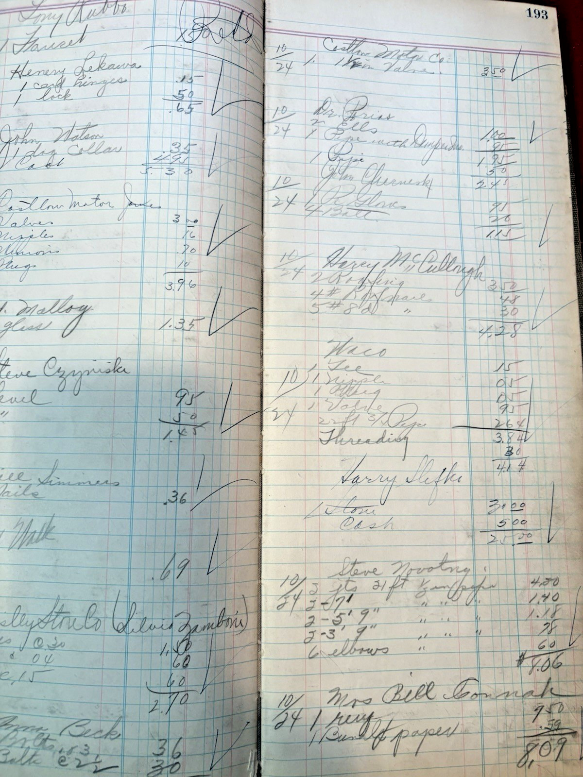 Old Vintage Store Ledger July 1941 Pennsylvania Coal town