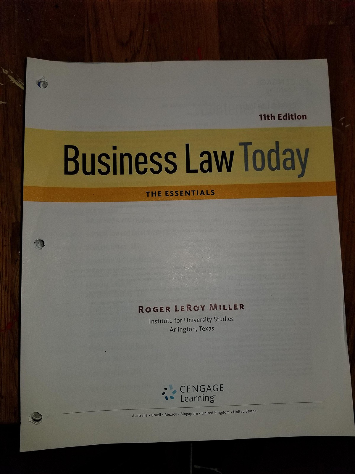 Cengage Advantage Books: Business Law Today, The Essentials: Text and Summar…