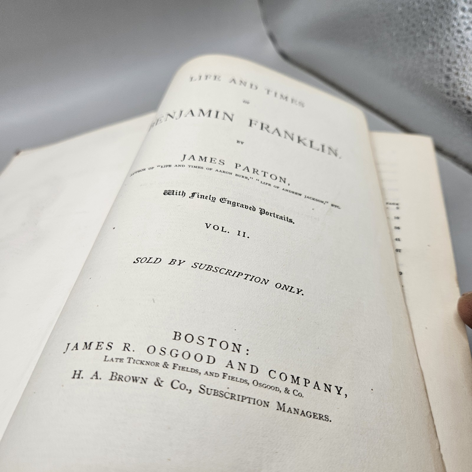 Life and Times of Benjamin Franklin by James Parton 1864 Volume 2